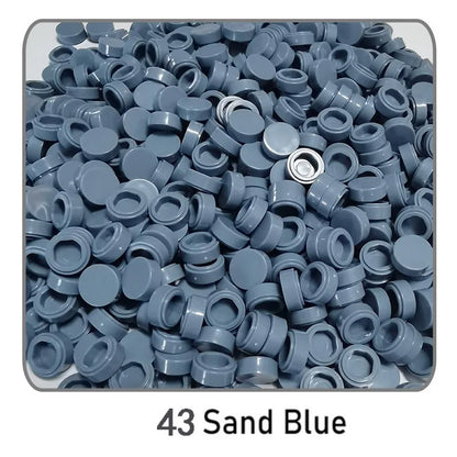 1000Pcs 1x1 Round Building Blocks Set - 52 Color DIY Creative Educational Bricks Compatible with 98138 Toy Kits for Kids