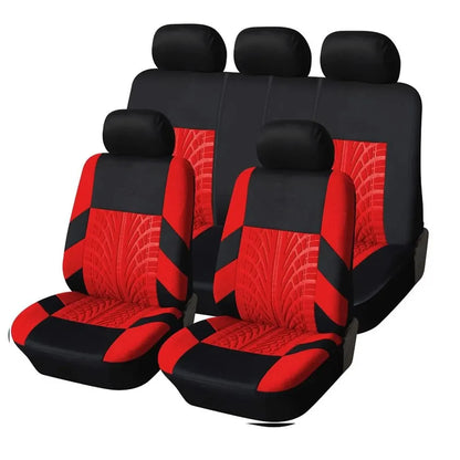 Universal Full Set Car Seat Covers – Front Split & Rear Bench Cloth Protectors for SUV, Sedan & Van Automotive Interior Protection Accessories