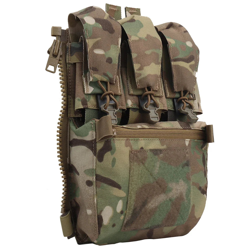 Assault Adapt Banger Back Panel Zip-On Rear Pack – Tactical Vest FCPC V5 Plate Carrier Accessories Bag with GP Pouch & Multitools Pocket