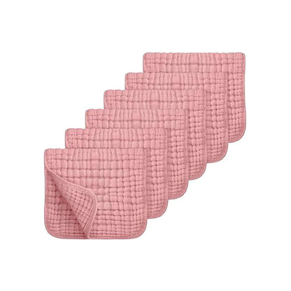 6PCS Baby Burping Cloths – 20"x10" Extra Soft 100% Cotton Muslin Washcloths, Absorbent Newborn Burp Cloths