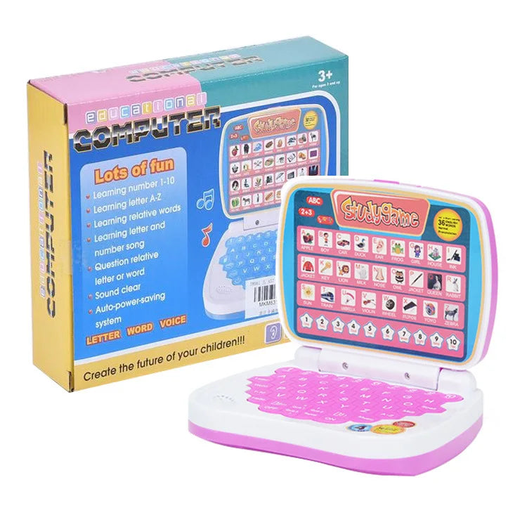 Kids English Learning Laptop Toy – Educational Computer for Boys & Girls with ABC, Numbers, Words, Spelling, Math & Music