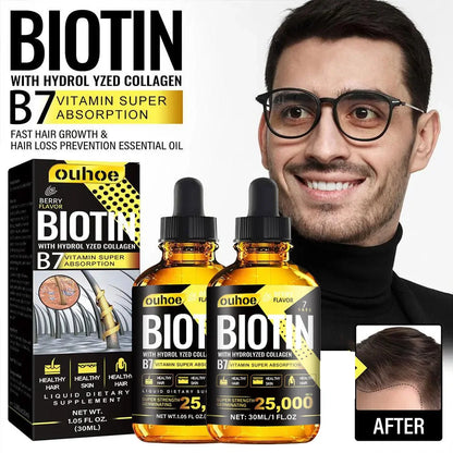 Collagen B7 Hair Growth Oil Set - Nourishing Scalp Treatment for Men & Women