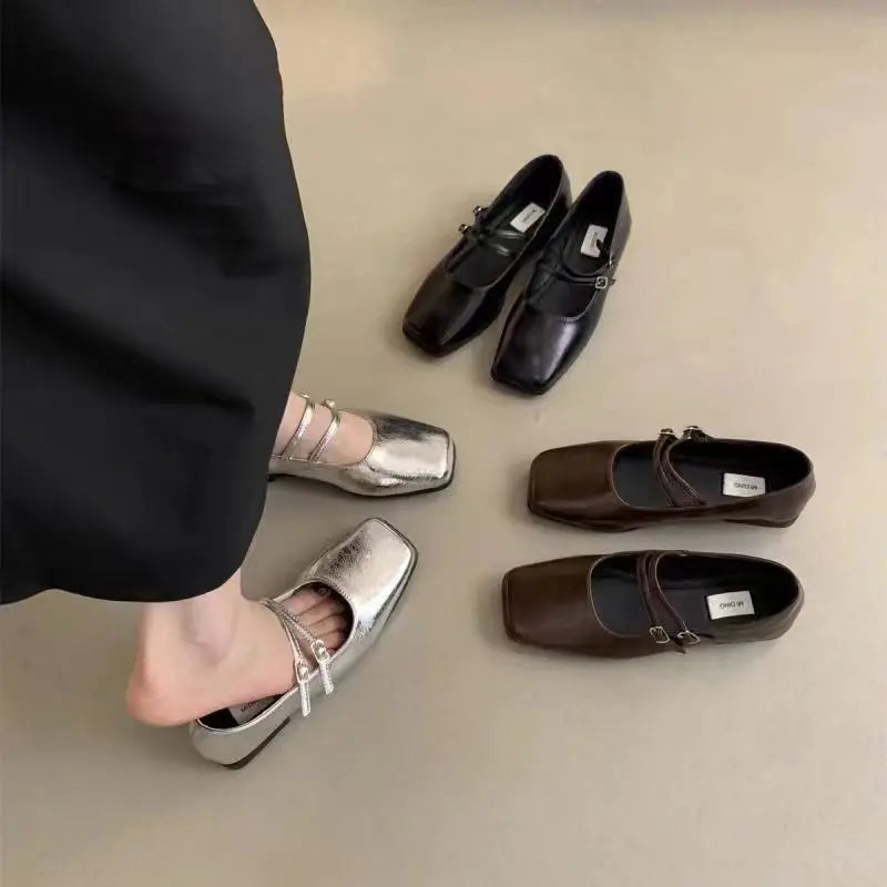 2024 Women’s Retro Flat Mary Jane Shoes – Soft Comfortable Ballet Flats
