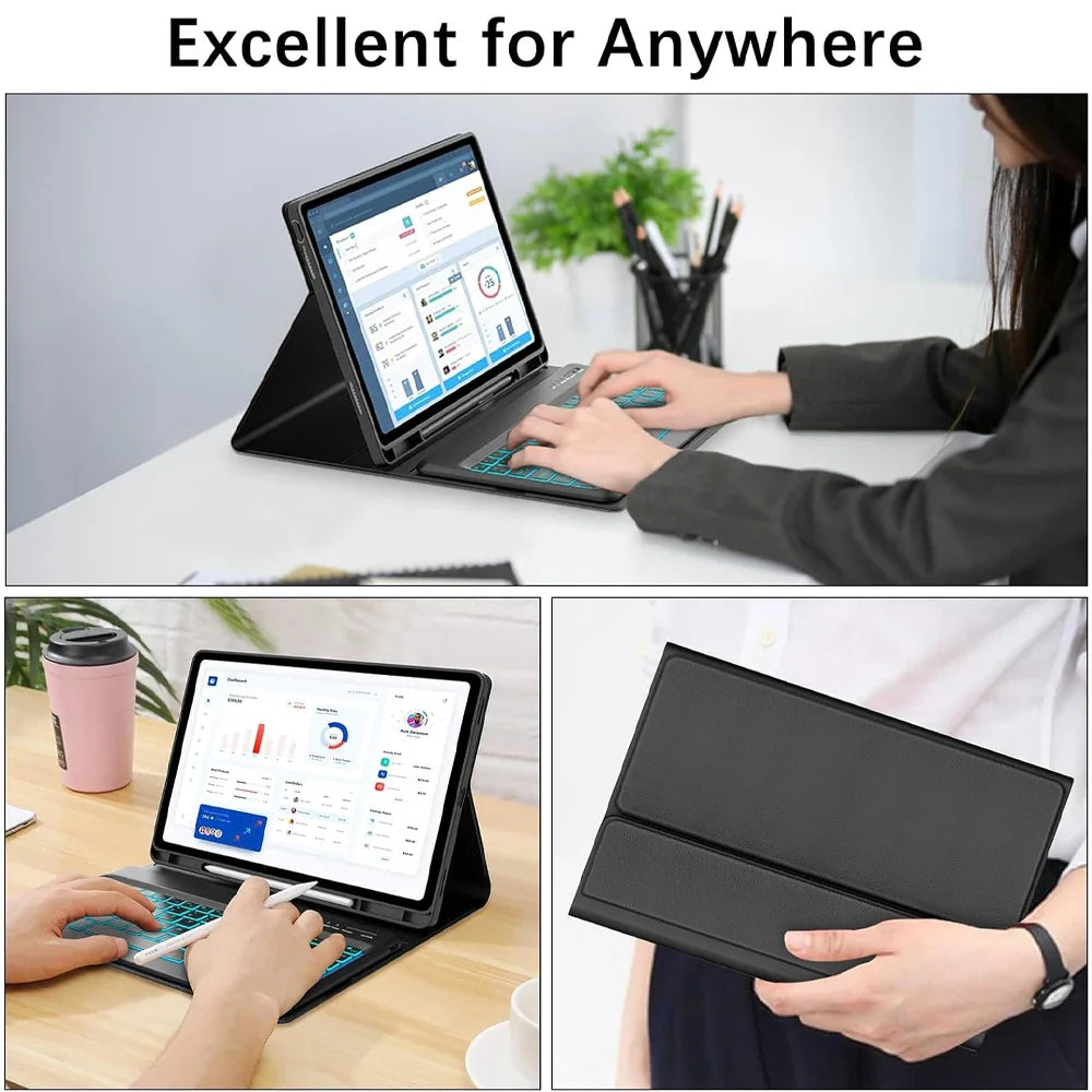 Lenovo Tab M11 11" Case with Bluetooth Keyboard – Smart Stand Cover for Xiaoxin Pad 2024/2025