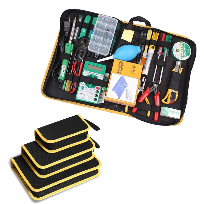 Multifunction Oxford Canvas Tool Bag - Portable Hardware Organizer Pouch for Screws, Nails & Repair Tools