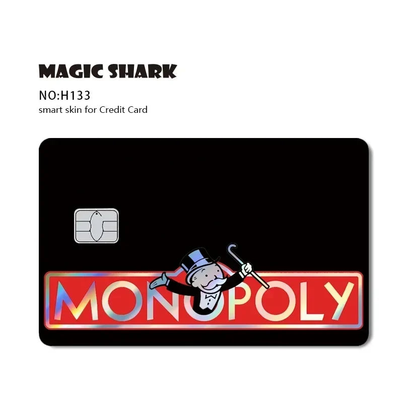 Magic Shark Holographic Laser Skin - Evil FBI Money Credit Bank Card Sticker Cover No Fade Protective Film