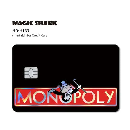 Magic Shark Holographic Laser Skin - Evil FBI Money Credit Bank Card Sticker Cover No Fade Protective Film