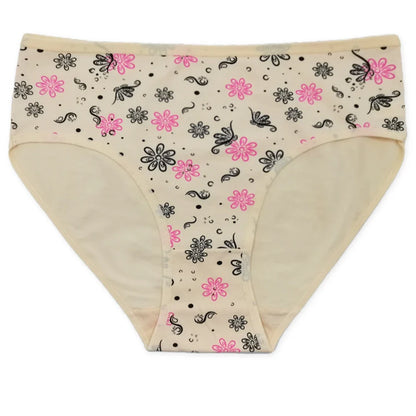 Women’s Cotton Briefs Set - Sexy Print Mid-Rise Plus Size Panties 2XL-4XL Soft Breathable Underwear 6Pcs