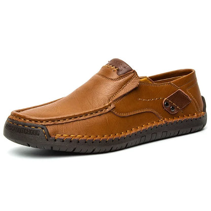 Men’s Genuine Leather Loafers - Breathable Italian Driving Slip-On Casual Handmade Shoes for Men
