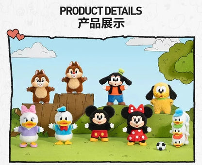 Pop Mart Mickey Family Keychain Series — Cute Vinyl Doll Blind Box, Anime Figure Decoration, Custom Kid Gift