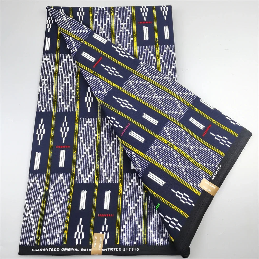African Ankara Wax Print Fabric - 100% Cotton Nigerian Designer Pagne for Sewing, Party Dresses & DIY Patchwork