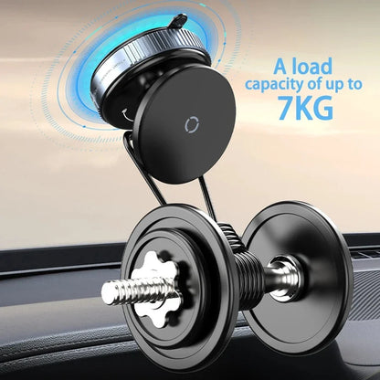 Magnetic Suction Phone Mount - 360° Adjustable Foldable Car Holder with Vacuum Adsorption Bracket for Universal Smartphones