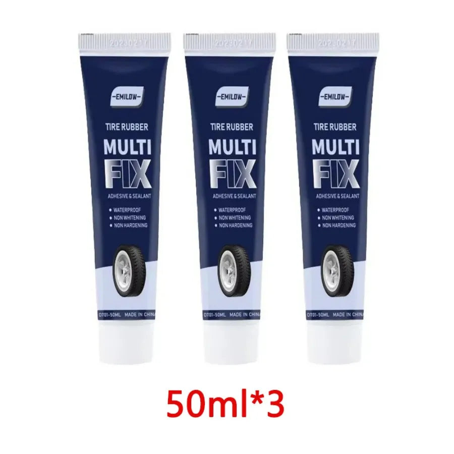 Universal Tire Repair Glue - Non-Corrosive Rubber Sealant for Tire Scratches & Crack Repair