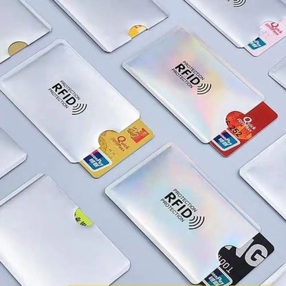 10PCS RFID Blocking Card Sleeves - Portable Anti Scan ID & Credit Card Protector for Wallet Security