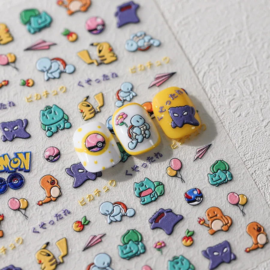 Cute Snoopy 5D Nail Stickers – Cartoon Anime Nail Art Decoration