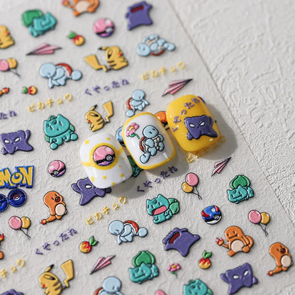 Cute Snoopy 5D Nail Stickers – Cartoon Anime Nail Art Decoration