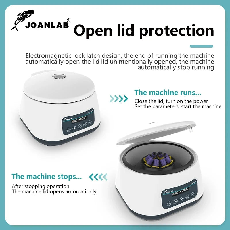 JOANLAB Digital PRP Centrifuge Machine - Laboratory Plasma Centrifuge for Blood Tubes & 15ml Tubes 500-4000RPM