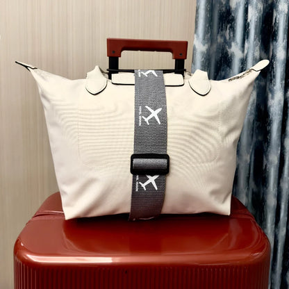 Aircraft Print Luggage Strap - Durable Nylon Suitcase Securing Belt
