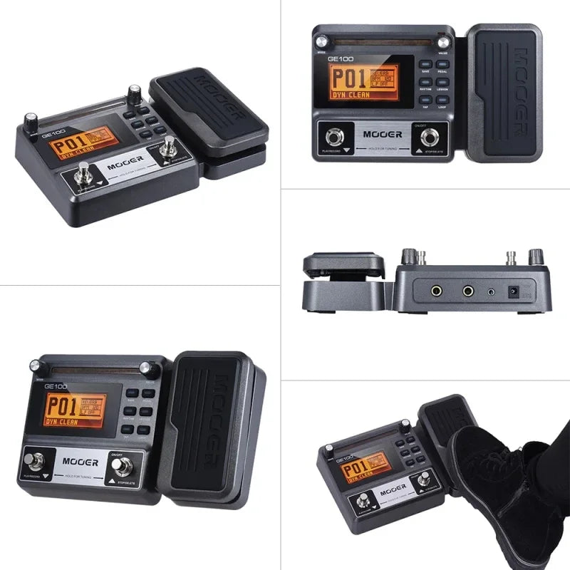 MOOER PE100 Portable Guitar Multi-Effects Processor – 39 Effects, 40 Drum Patterns & 10 Tempo Options
