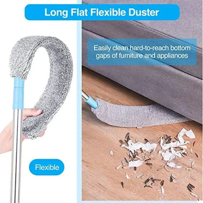 Telescopic Long Handle Broom — Microfiber Dust Brush for Home Blinds, Easy-to-Use Household Cleaning Tool
