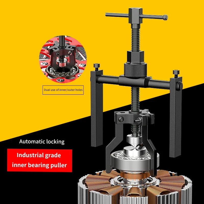 3-Claw Bearing Puller - Versatile Inner Gear Extractor Tool for Automotive Maintenance and DIY Repairs