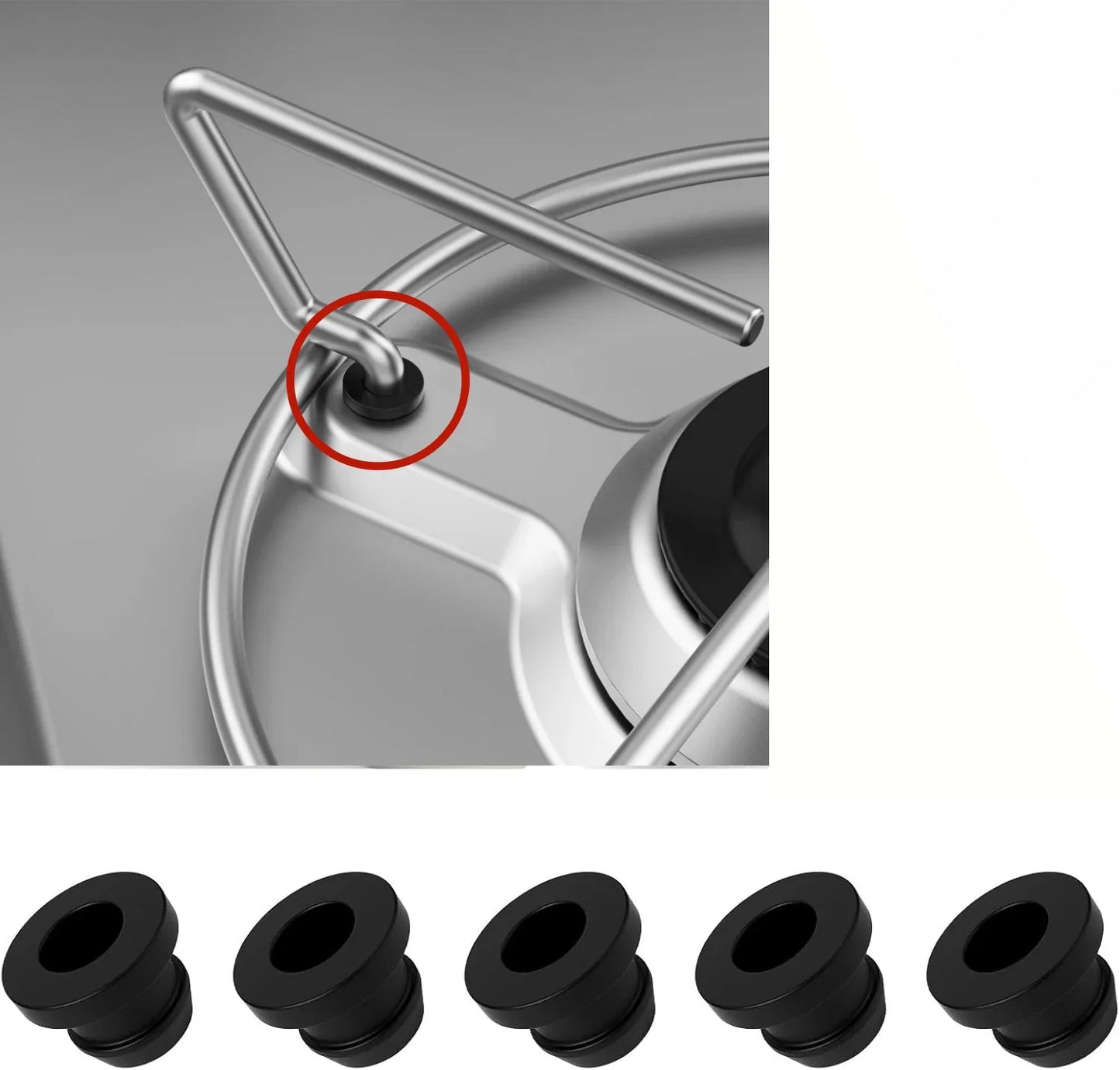 16PCS Rubber Seal Grommet Set – Caravan & Camper Van Accessories for SMEV/Dometic Hob Support, Motorhome & Trailer Replacement Parts
