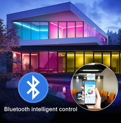 RGB Esports Neon Strip Light - USB Waterproof Flexible LED Ribbon Tape with Bluetooth Remote for Gaming Room & Home Decor