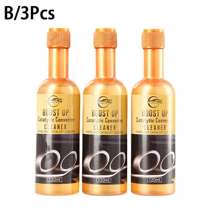 Car Catalytic Converter Cleaner - 3pcs 120ml Engine Fuel System Cleaning Booster Additive