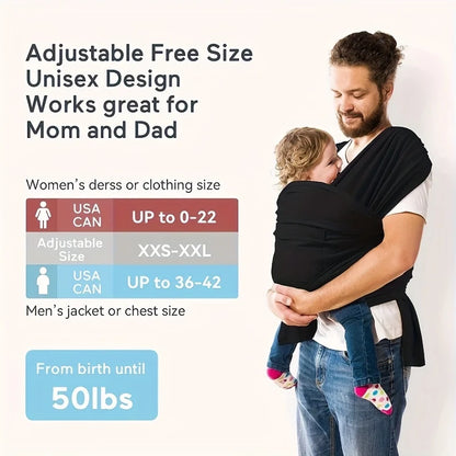 Stretchy Baby Wrap Carrier - Soft Infant Sling for Newborns & Toddlers Up to 41 lbs