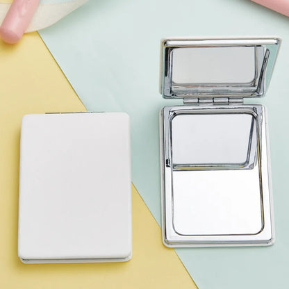 Mini Folding Pocket Makeup Mirror - Portable Travel Vanity Compact Mirror for Handbag & Daily Beauty