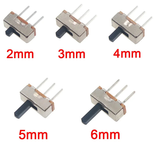 20PCS SS12D00 Mini Slide Switches - 3-Pin 1P2T ON/OFF Toggle Switch 2 Position for Electronics Projects