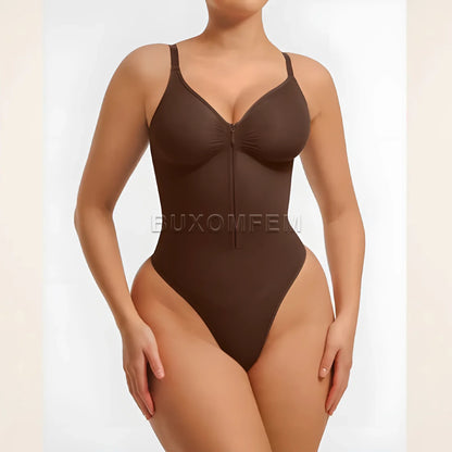 Women's Tummy Control Jumpsuit - Stretchy Breathable Sleeveless Chest Shaping Beach Bodysuit