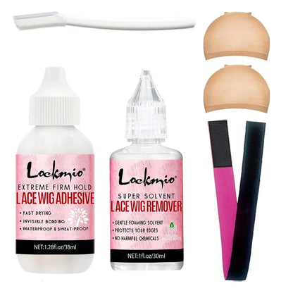 Waterproof Wig Glue Adhesive Kit - Lace Front Toupee Bonding Glue & Remover for Beginners
