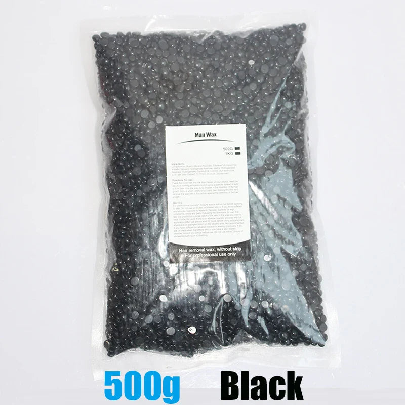 500g/200g/50g Hard Wax Beans – European Brazilian Pearl Wax for Hair Removal & Wax Warmer Machine