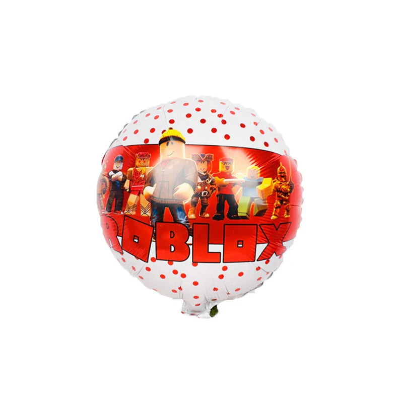 Hot Robot Roblox Kids Party Supplies Set – Disposable Tableware with Paper Plates, Cups, Balloons for Birthday & Baby Shower Decorations