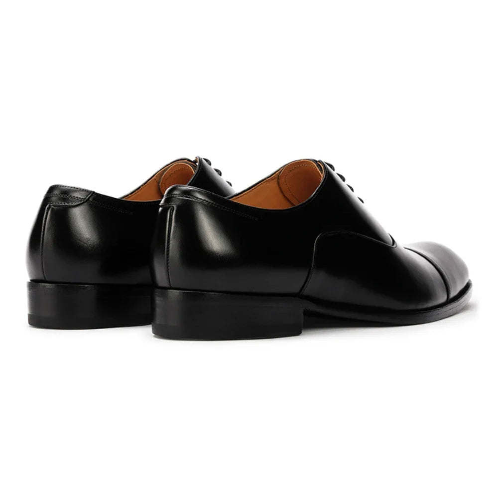 Men’s Handmade Full-Grain Leather Oxford Shoes - Comfortable Classic Business Dress Shoes for Daily Formal Wear