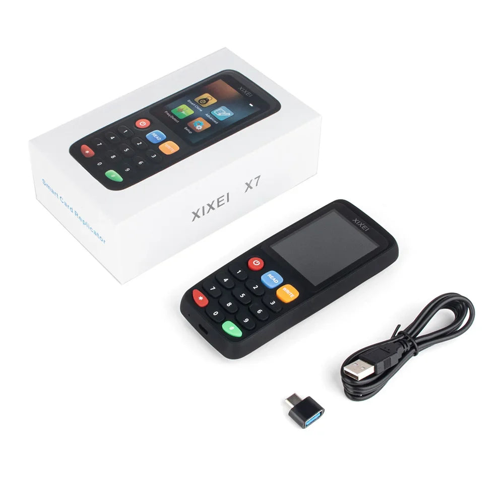 X7 Smart Card Reader RFID Copier IC ID Token Duplicator 125kHz Badge Writer 13.56MHz NFC Programmer