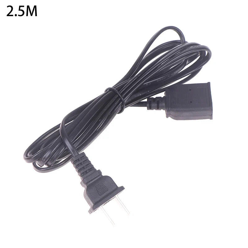 AC Power Cord with ON/OFF Switch - Two-Pin Plug Extension Cable Adapter for Home & Electronics