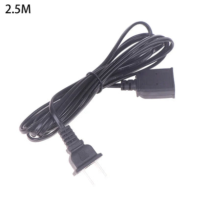 AC Power Cord with ON/OFF Switch - Two-Pin Plug Extension Cable Adapter for Home & Electronics