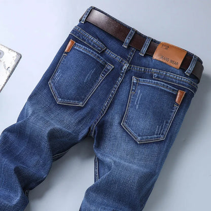 Men's Style Stretch Regular Fit Black Denim Jeans – Soft Casual Cotton Pants