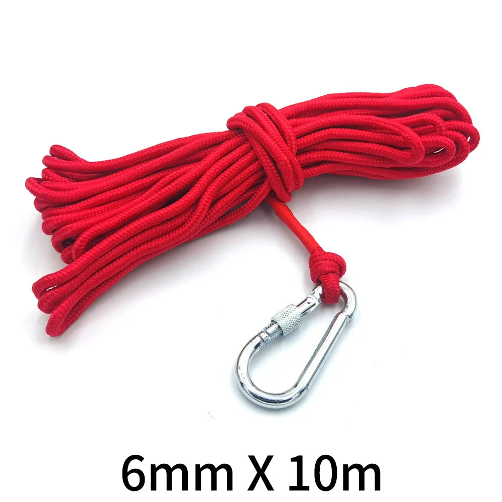 D16~D42mm Super Strong Neodymium Fishing Hook Magnet — N52 Heavy Duty Rare Earth Eyebolt with Countersunk Hole for Salvage