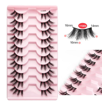 SHIDISHANGPIN 3D Half Cat Eye Lashes – Natural Winged Fox Faux Mink Eyelashes for Makeup