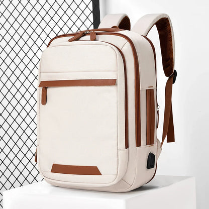 USB Rechargeable Laptop Backpack - Waterproof Large Capacity Unisex School & Travel Bag