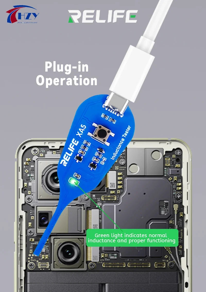 RELIFE XA5 Inductance Tester - Non-Contact Electromagnetic Fault Detection Tool for PCB & Phone Repair