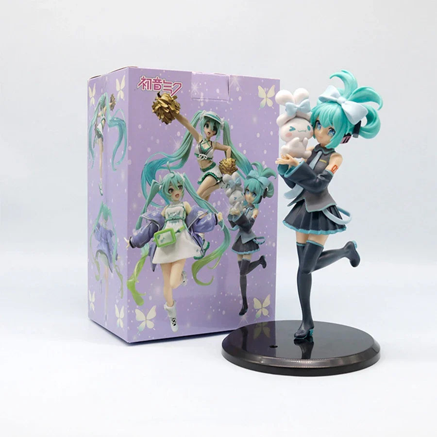 20cm Hatsune Miku x Cinnamoroll Anime Figure – Kawaii PVC Action Doll Toy Gift for Adults