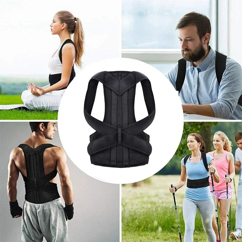 Reinforced Lumbar Posture Corrector Vest – Adjustable Back & Shoulder Support Strap with Spine and Neck Brace Trainer