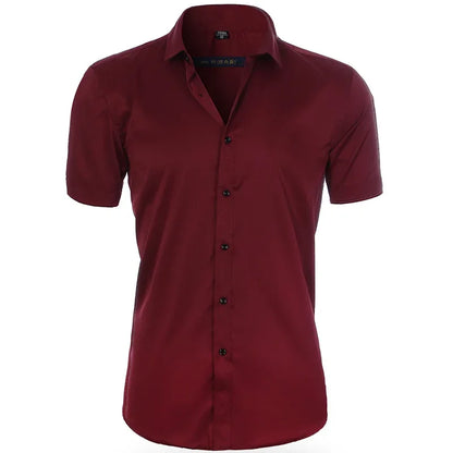 Men’s Slim Fit Dress Shirt - Long Sleeve Business Casual Formal Shirt for Spring Office & Elegant Wear