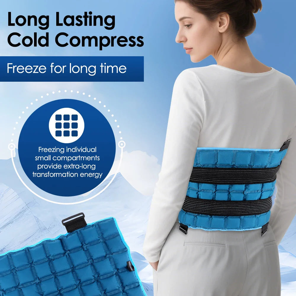 58×35cm Self-Absorbing Water Knee Pad — Hot & Cold Compress Wrap for Knee, Leg, Neck, Shoulder & Hip