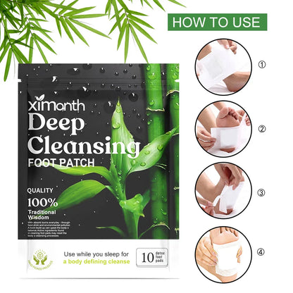 Natural Detox Foot Patches – 10-50PCS/Bag, Herbal Stress Relief, Deep Sleep, and Foot Care Detox Stickers
