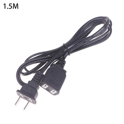 AC Power Cord with ON/OFF Switch - Two-Pin Plug Extension Cable Adapter for Home & Electronics